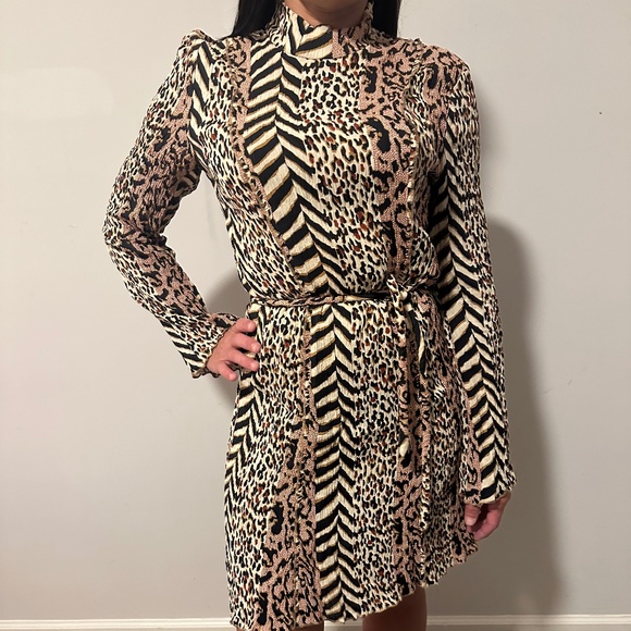 Nanushka leopard dress size small. Never worn